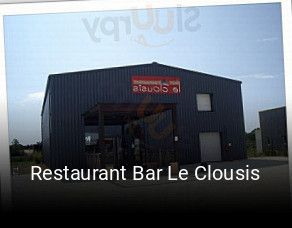 Restaurant Bar Le Clousis plan d'ouverture