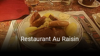 Restaurant Au Raisin heures d'ouverture