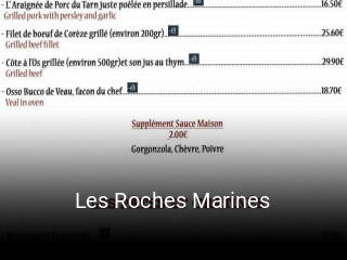 Les Roches Marines heures d'ouverture