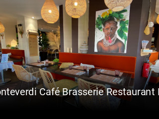 Monteverdi Café Brasserie Restaurant Bar A Vins plan d'ouverture